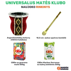 Autentiška stiklinė kalabasa, auksinė bombilė ir dvi lengvos CBSe yerba mate tinkančios naujokams
