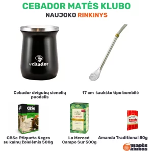 Cebador Matės klubo naujoko rinkinys - universalus ir praktiškas pasirinkimas ir geriausi matės skoniai