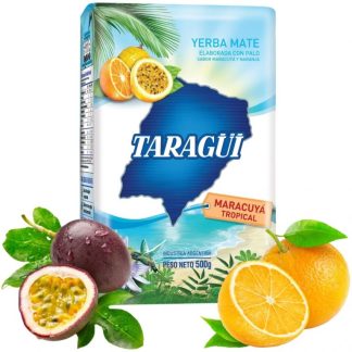 Taragui Maracuya Tropical yerba mate su pasiflorų ir apelsinų aromatais