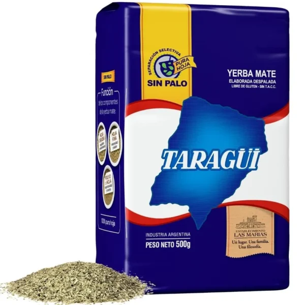 Taragui sin palo despalada yerba mate